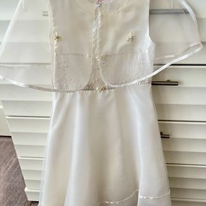 Kids white formal dress